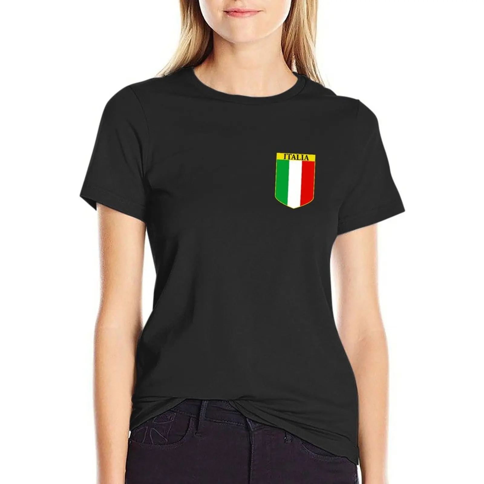 

ITALIA EMBLEM T-Shirt vintage clothes summer top T-shirt Women