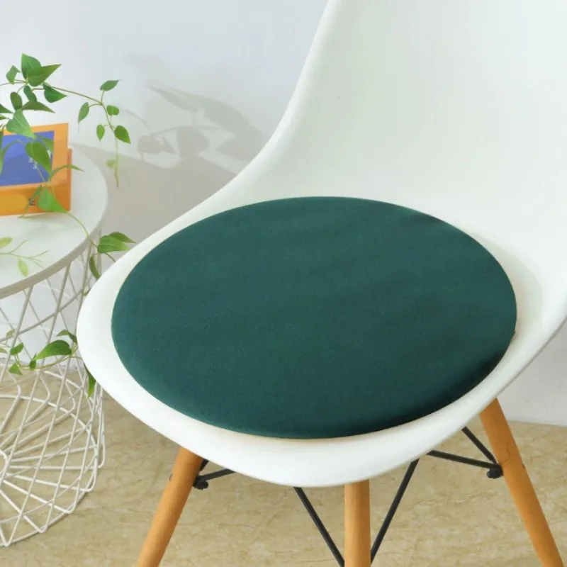 Christmas Gift Green Memory Foam Round Seat Cushion - Thicken Chair Padding Detachable 30cm/35cm/40cm/45cm Chair Pads