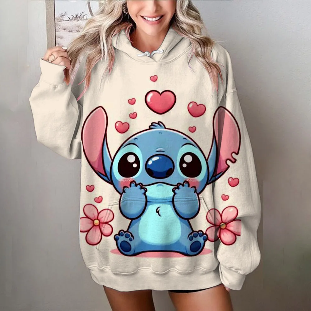 New Autumn Winter Hot-selling Disney Stitch Sweater 3D Printing Adult Women's Spring and Autumn New Hoodie Street Casual Jumper