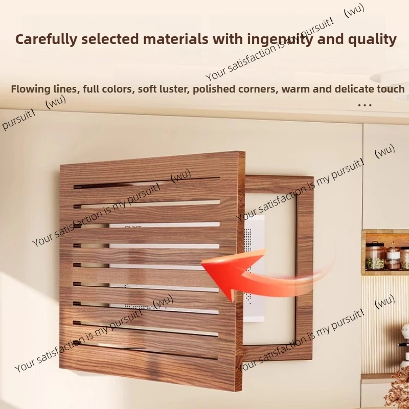 ZOCI-Wood Electrical Panel Cover Router Box Cabinet Wall-Mounted Cable Organizer Decorative Concealer Board for Meter & Switch