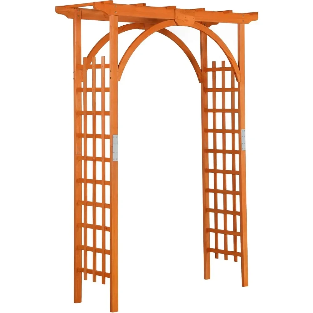 Wooden Garden Trellis Horticulture Garden Arch Arbor for Climbing Planting Plant Stand in Garden Yard Outdoor, Brown