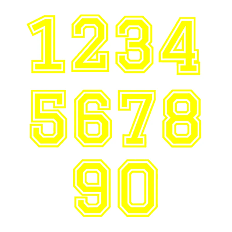 Customized numbers for jerseys Athletic Wear Iron on patches heat transfer vinyl DIY Sewing Decoration