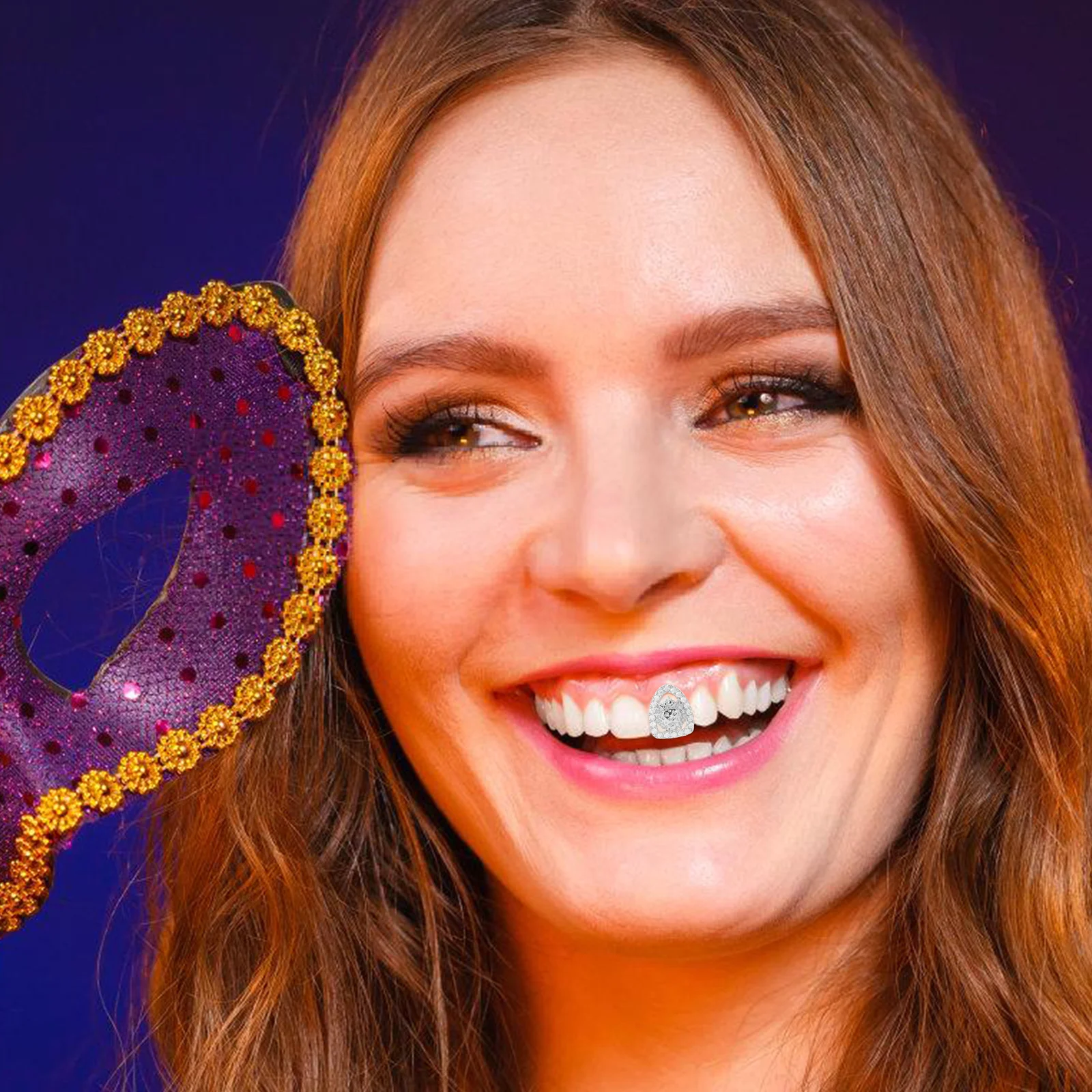 

Grill Cosplay Teeth Jewelry Decorative Mouth Flat Tooth Grills Fake Caps