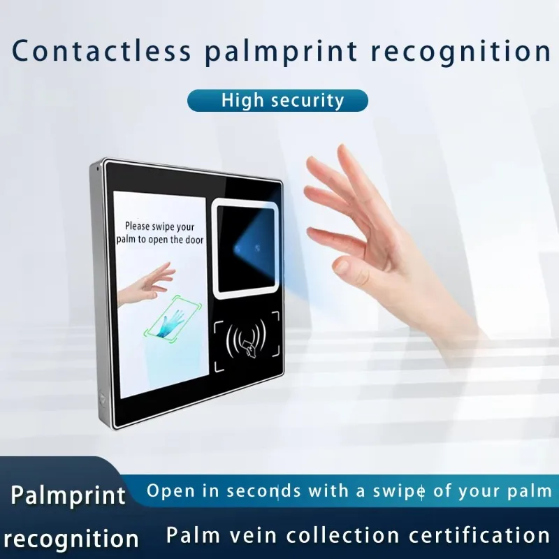 5-inch Non-contact Palm Vein Recognition Face Access Control Attendance Integrated Machine Touch Biometric Terminal