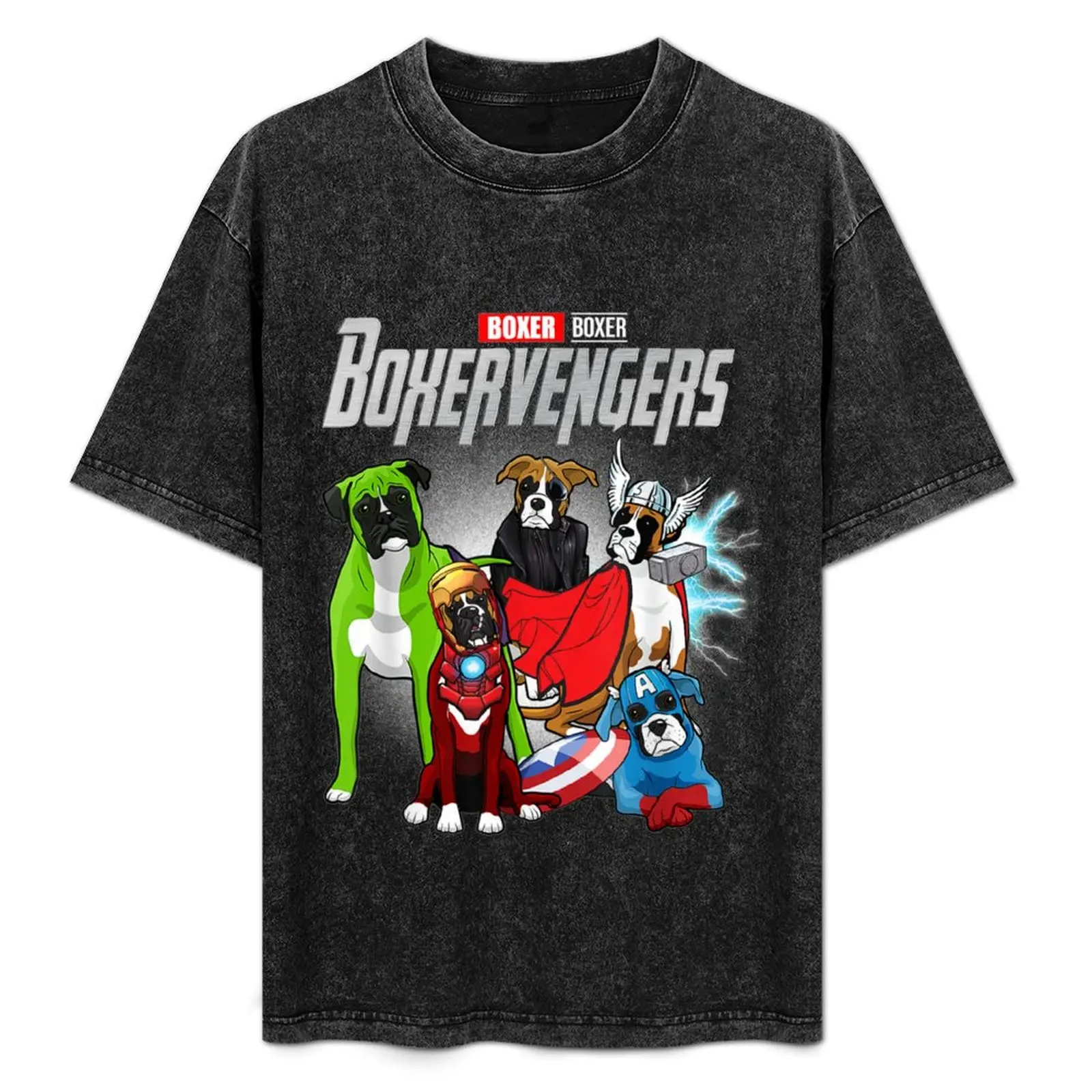 

Boxervengers Dog Boxer T-Shirt Soft Lightweight Cotton T-Shirt