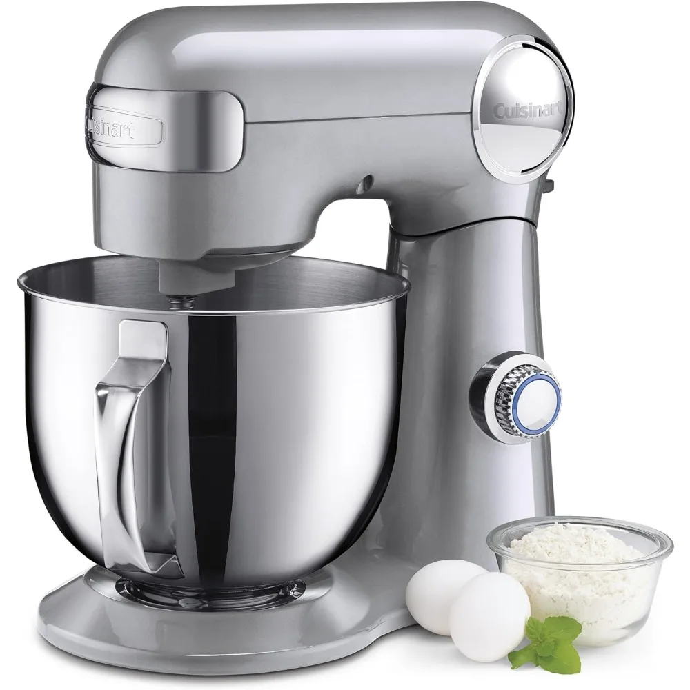 Stand Mixer, 12 Speeds, 5.5-Quart Mixing Bowl, Chef's Whisk, Flat Mixing Paddle, Dough Hook, and Splash Guard with Pour Spout