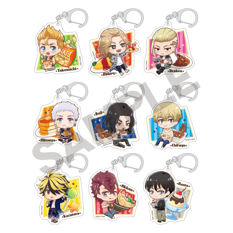 Game Keisuke Kazutora Takemichi Draken Chifuyu Mitsuya Manjiro Keychain Doll Anime Acrylic Keyring Pendant for Gift