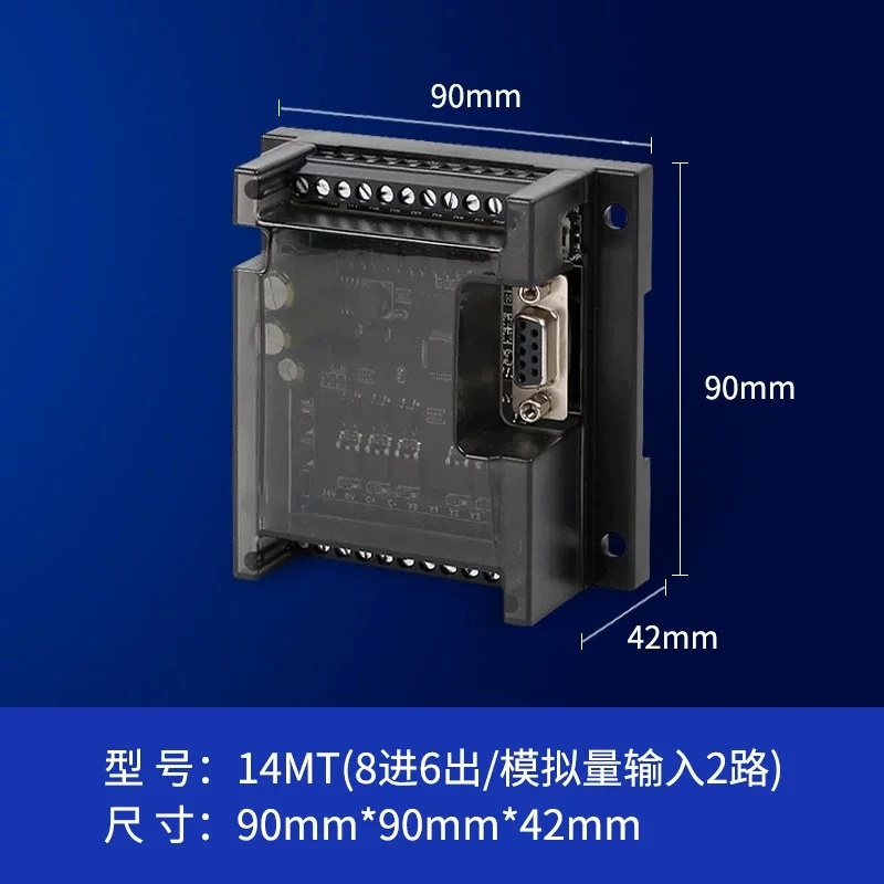 PLC Programmable Logic Industrial Controller with Shell FX2N-10MR/MT 14/20//24/30/32MT Transistor Relay Module DC24V  9.6kbps