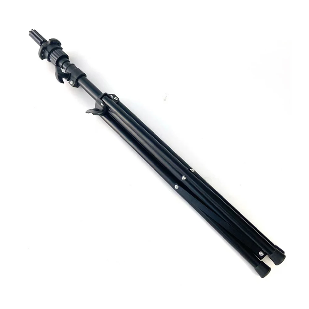 Black Metal Mannequin Stand Tripod 1Pcs Portable Wig Tripod Stand For Hairdressing Training Height Adjustable Tripod Wig Stand