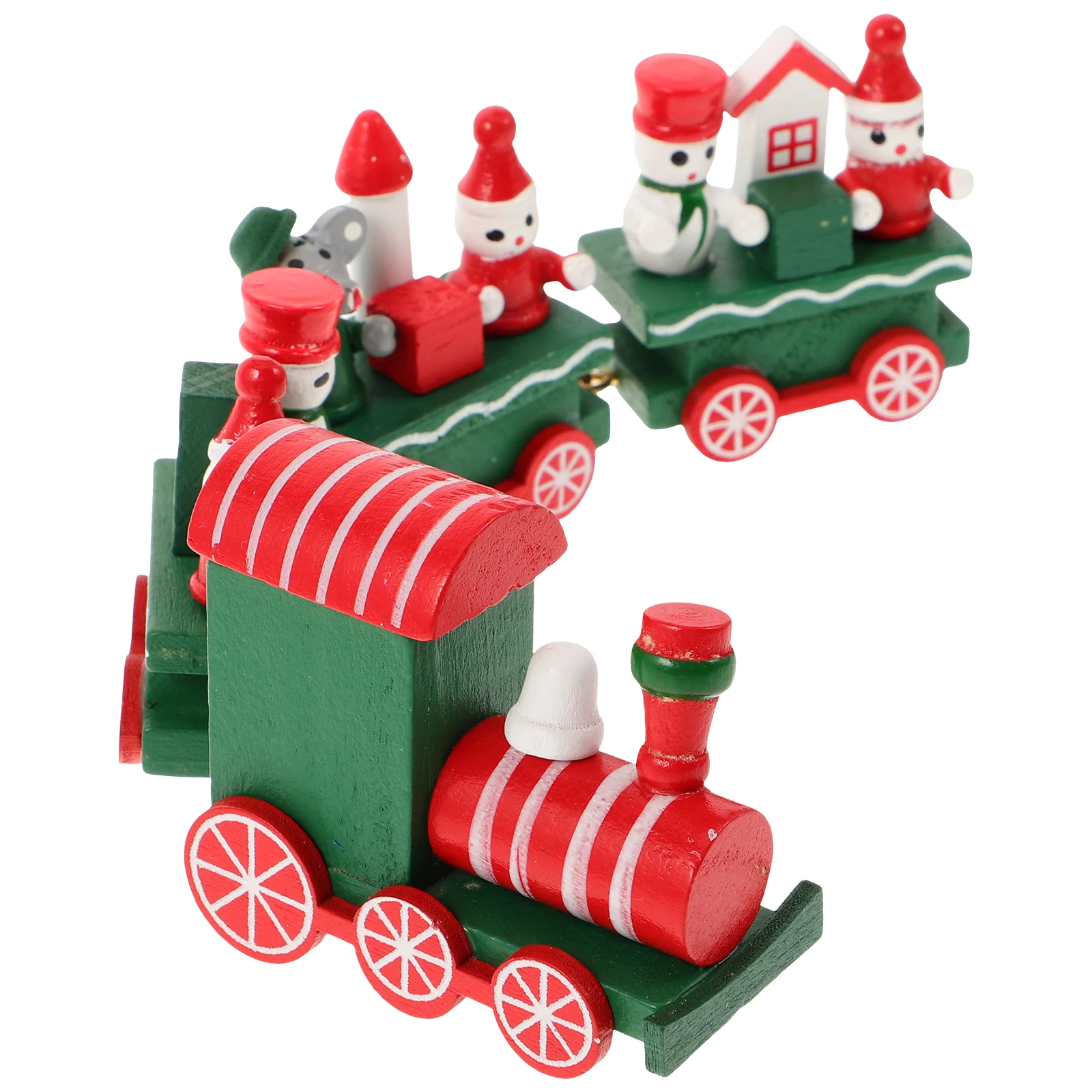 

Wooden Train Decor Christmas Supplies Desktop Adornment Desktop Adornment Children Gift Toy Festive Holiday Supplies