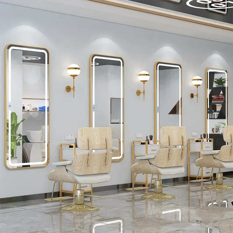 Barbershop Beauty Mirror 170x70CM Large Wall Hanging Simple European Style Porch Hair Salon Special Makeup Whole Body Mirror