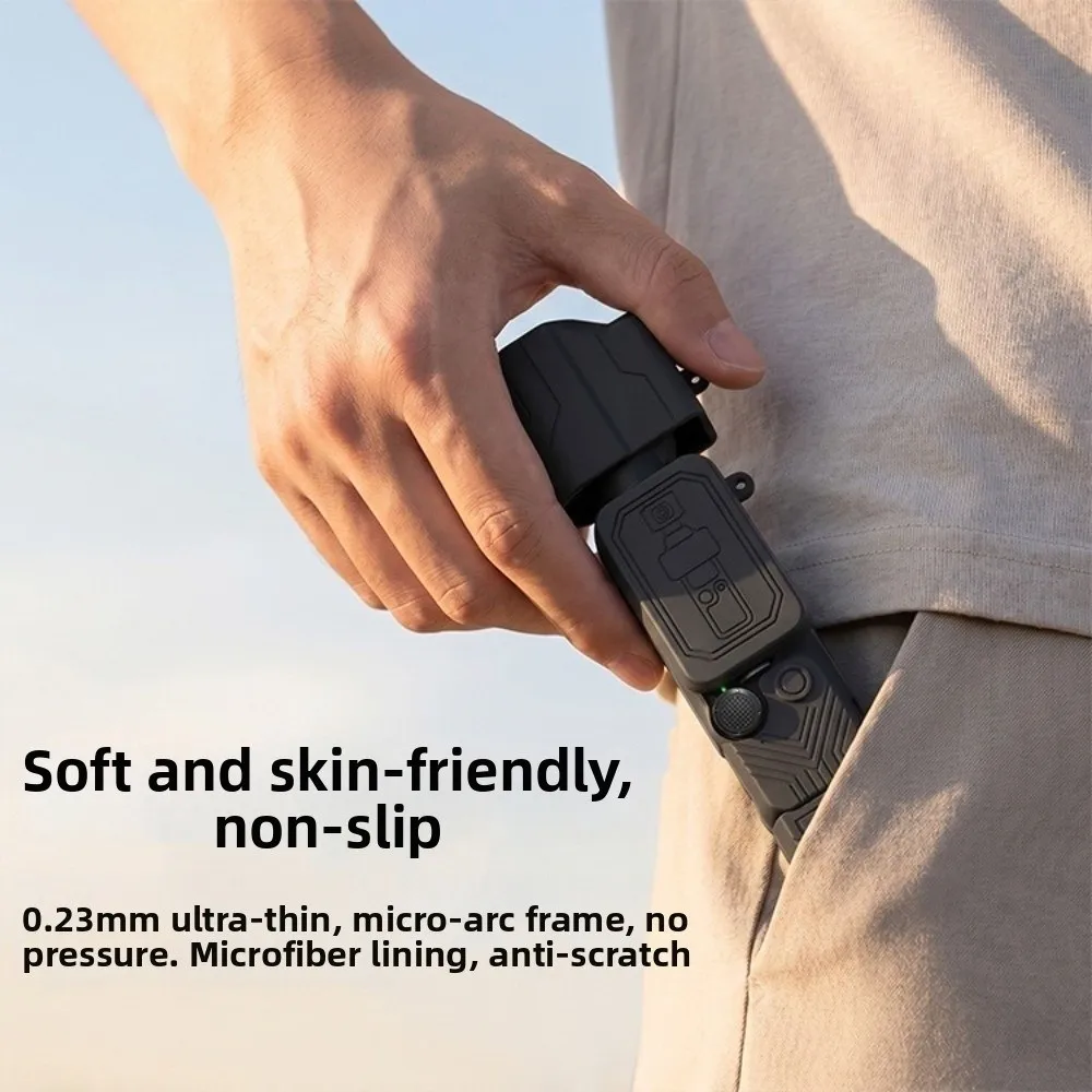 5PCS/Set Soft Silicone Silicone Protective Case Shock Absorbing Anti-Scratch Camera Shell Cover for DJI Osmo Pocket 4