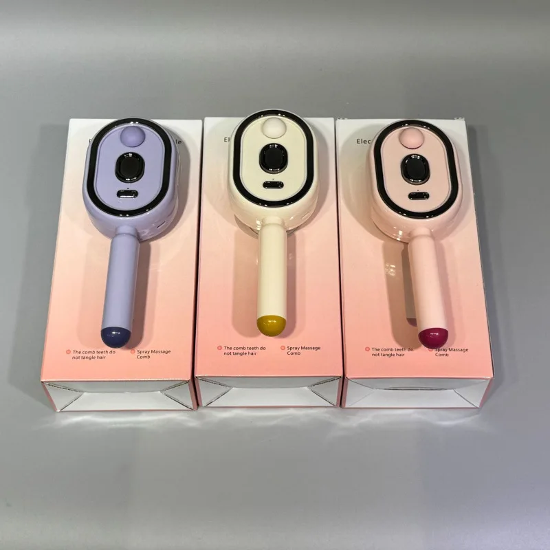 Electric Mist Spray Cushion Comb, Oil-Infused Conditioning, Anti-Static, Self-Cleaning