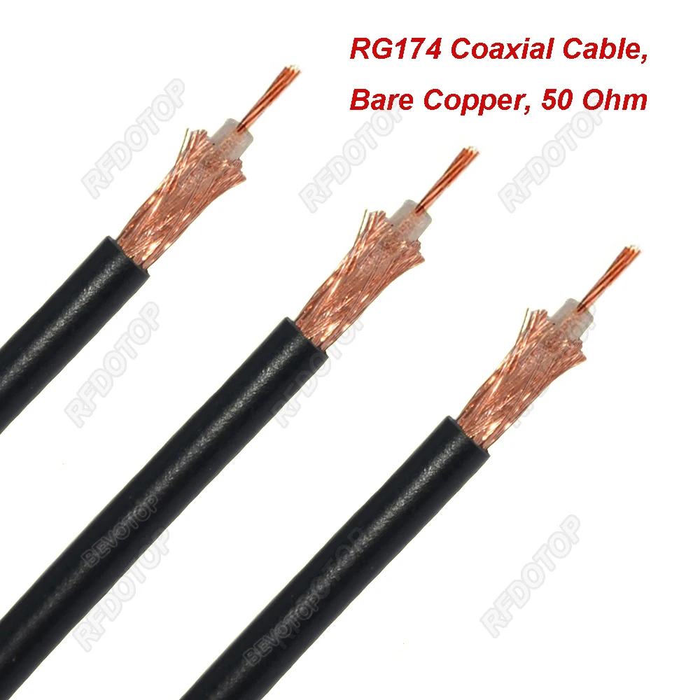 

1M~500M RG174 Coaxial Cable 50 Ohm Bare Copper Low Loss Multi Core High Quality Fast Shipping