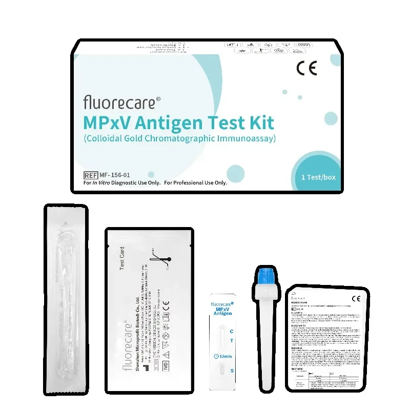 kit-per-rilevamento-rapido-dell'antigene-della-peste-delle-scimmie-monkeypox-fluorecare-mpxv-gruppo-1-e-2-oro-colloidale-campioni-di-lesioni-tamponi-ce