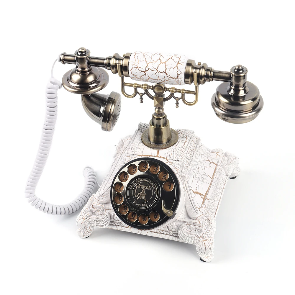 Wedding White Vintage European Style Brass New Outlook Audio Guestbook Antique Telephone Audio