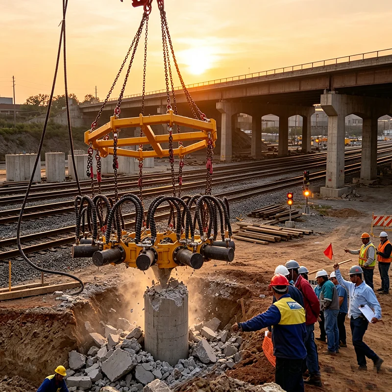 Heavy Load Hydraulic Pile Breaker Modular Construction Machine for Breaking Concrete Pile Head