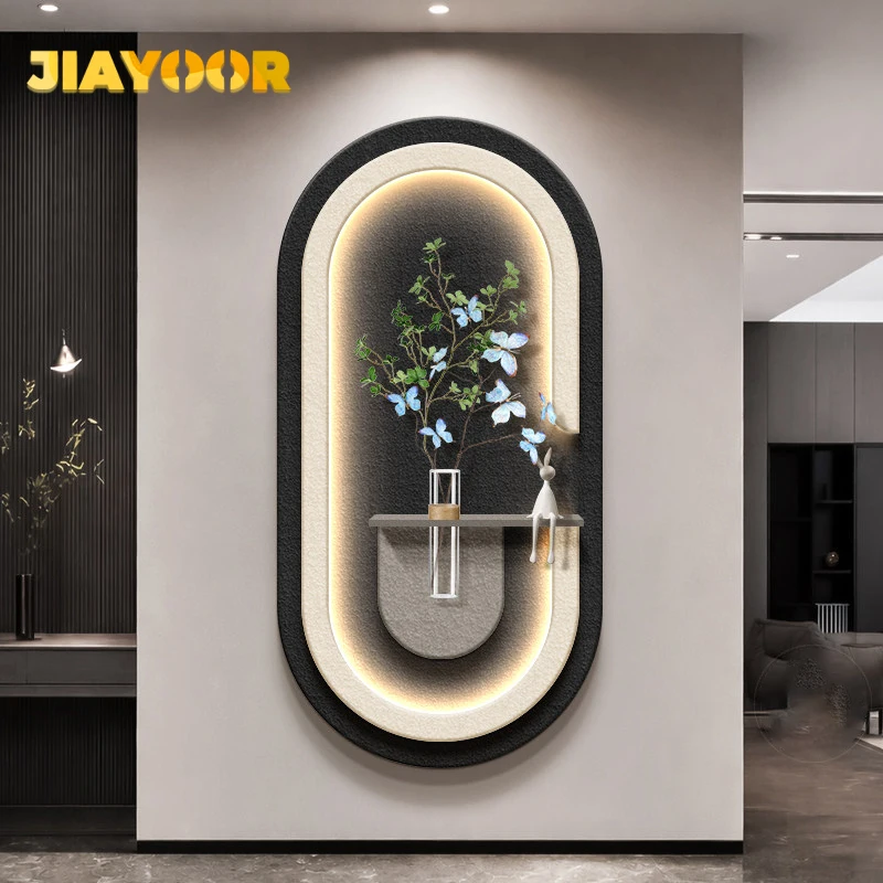 Mural Lights Entrance Decorations LED Wall Lamps For Corridor Hallway Living Room Modern Sandstone Hanging Painting Lustre Home