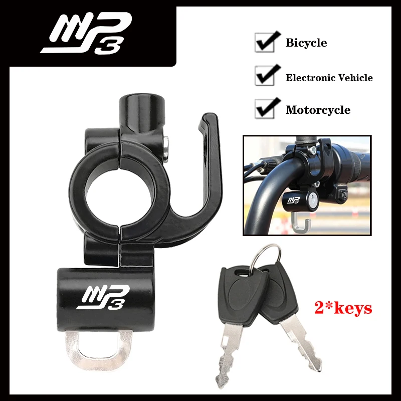 Motorcycle Helmet Lock Anti-Theft Helmet Security Locks with For Piaggio MP3300 MP3500 MP3 250 300 500 HPE Sport Scooter