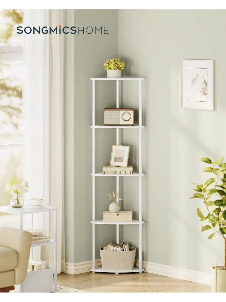 Superfast Toolless Assembly, Shelf, 5-Tier Standing Shelf, Shelf Stand, Living Room, Bedroom, Kitchen, 15 X 10.6 X 54.7 Inches