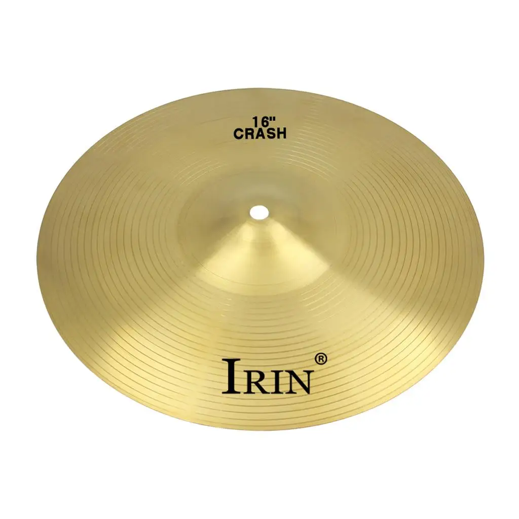 IRIN Professional 16 inch Brass Alloy Crash Ride Hi-Hat Cymbal for Drum Percussion Players Beginners