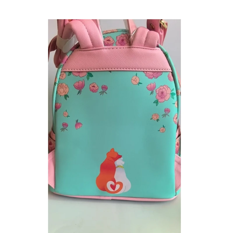 2025 nuevo en Stock Disney los Aristogatos lindo gato Floral Mini mochila Kawaii pequeña mochila para mujeres niñas bolso Casual de moda