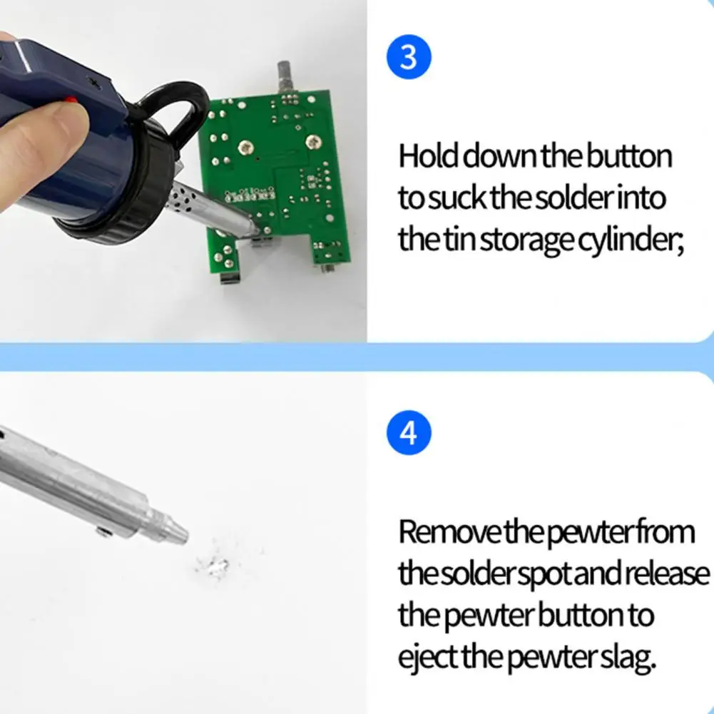 Útil fusão/absorção de estanho One-handed operação automática elétrica vácuo solda remover bomba equipamentos eletrônicos