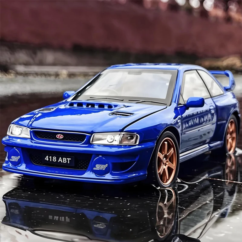 JDM 1:32 Subaru Impreza WRX STI Modified Mini GT Alloy Metal Diecast Model Car Sound & Light Decorative Collectibles Present Boy