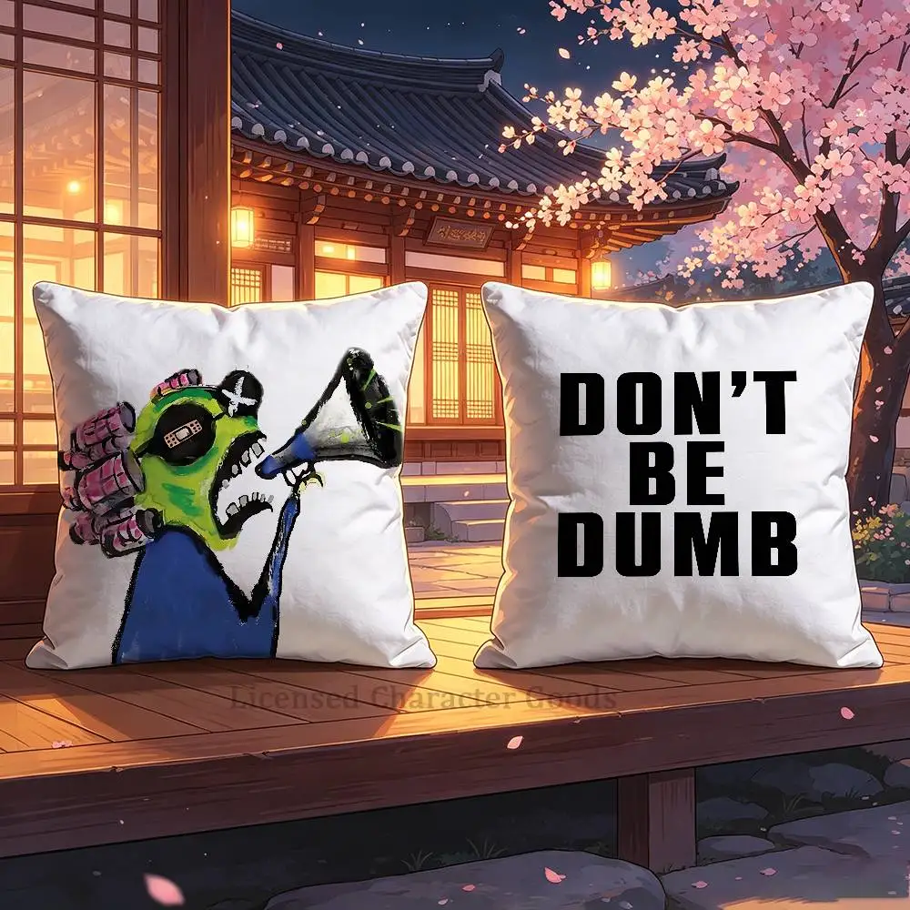 Dont Be Dumb A-Asap R-Rocky Square Cushion Cover Weird Aesthetic Library Book Page Print Pillow Cover
