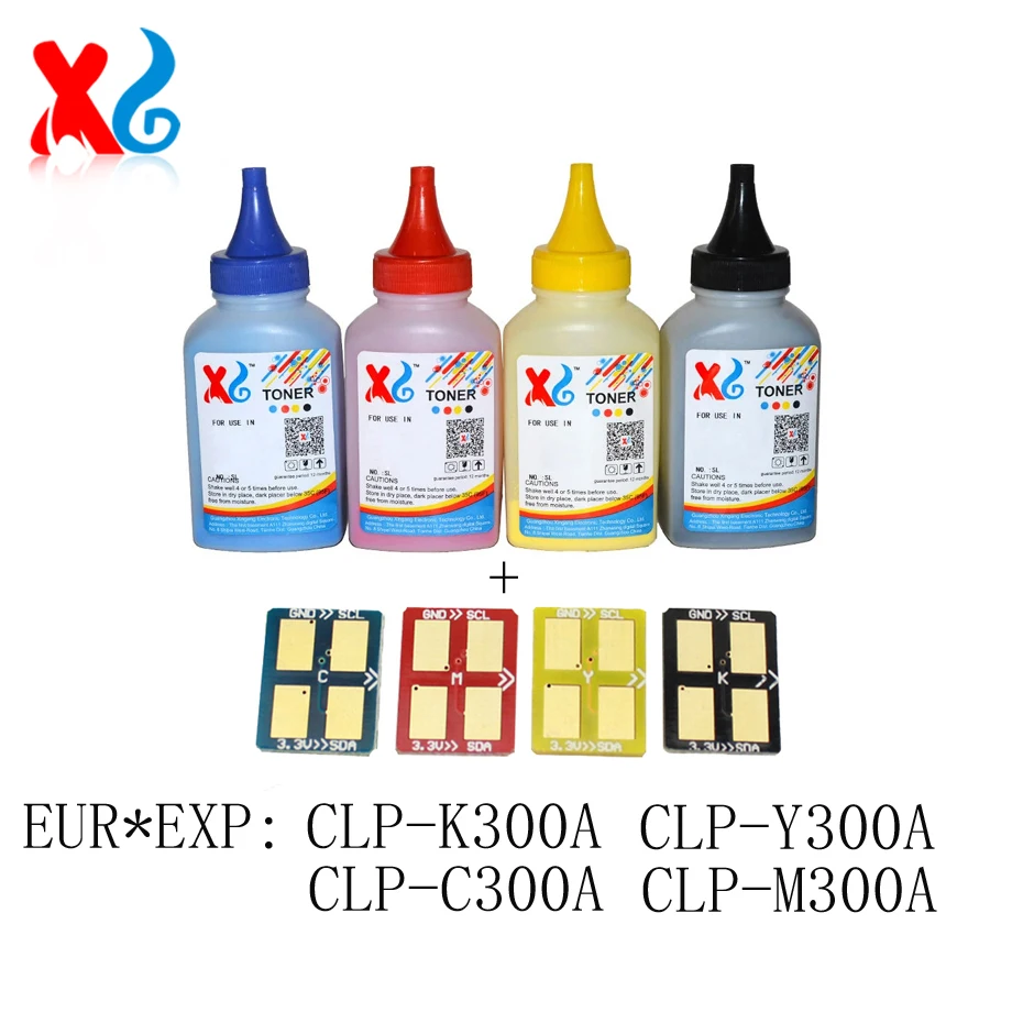 

1Set Refill Toner Powder for Samsung CLP-300 CLP-300N CLX-2160 CLX-3160N CLX-3160FN Toner Chip Color Ink 40g