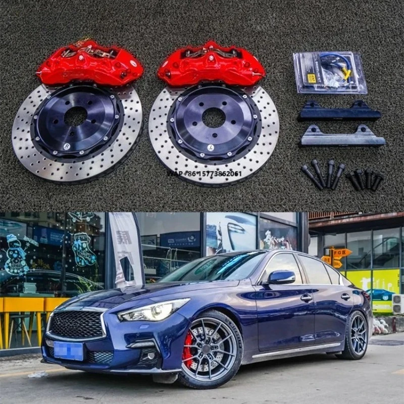 

Комплект передних больших тормозов с 6-поршневыми суппортами и ротором 378*32 мм, система BBK для автомобилей Q50L с 19-дюймовыми дисками