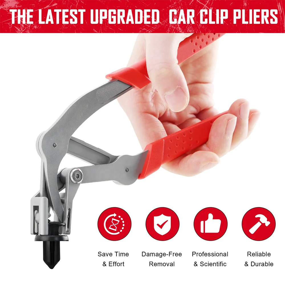 Car Panel Clip Pliers & Plastic Rivets Spring Fastener Remover No Damage Tool For Car Door Panel & Interior Exterior  JJ2736BN