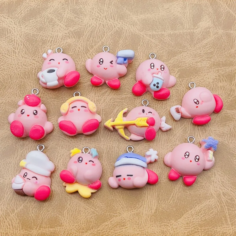 10Pcs Fun Cartoon Doll Resin Charms Children Gift Pendant DIY Necklace Bracelet Earring Jewelry Making Accessories Keyring Decor