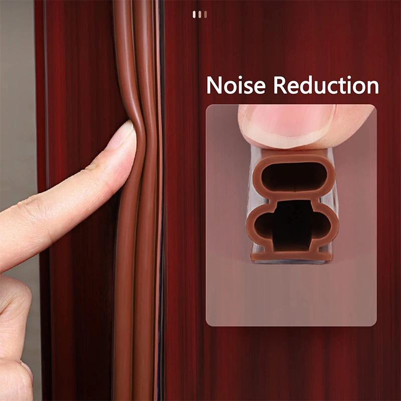 6m Anti-Theft Door Sealing Strip Windproof Strip Anti-Collision Strip Self-Adhesive Elastic Design Wear-Resistant Soundproof