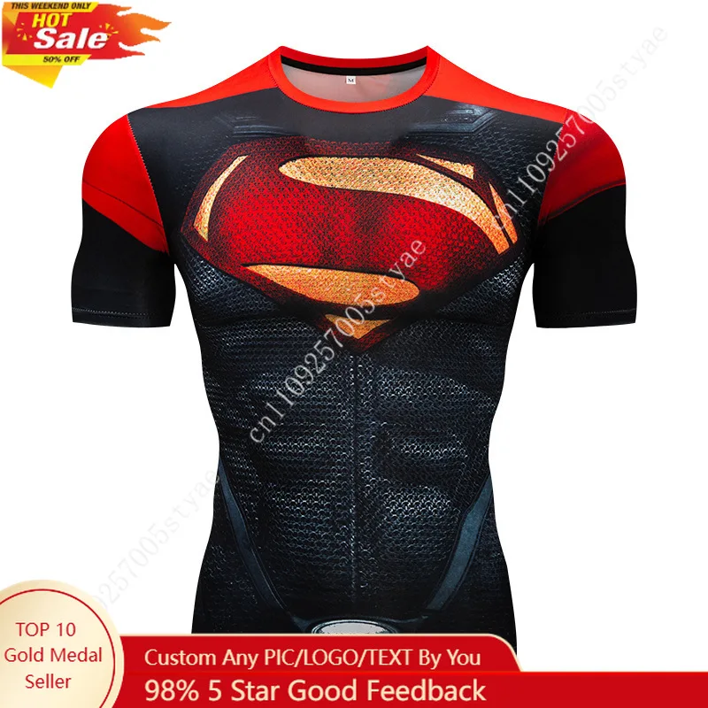 

Marvel Avengers League 3D Close-Fitting T-Shirt Quick-Drying Tee Summer Tops Elastic Clothes Long Sleeve T-shirt Cosplay Shirt