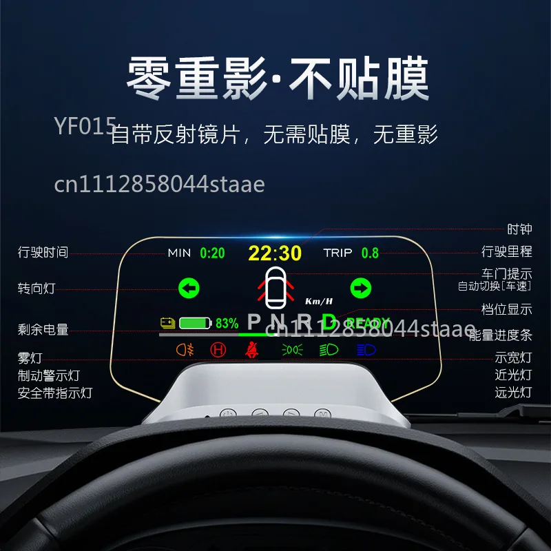 Head-Up Display for Model 3/Y, Navigation & Multi-Info Projection