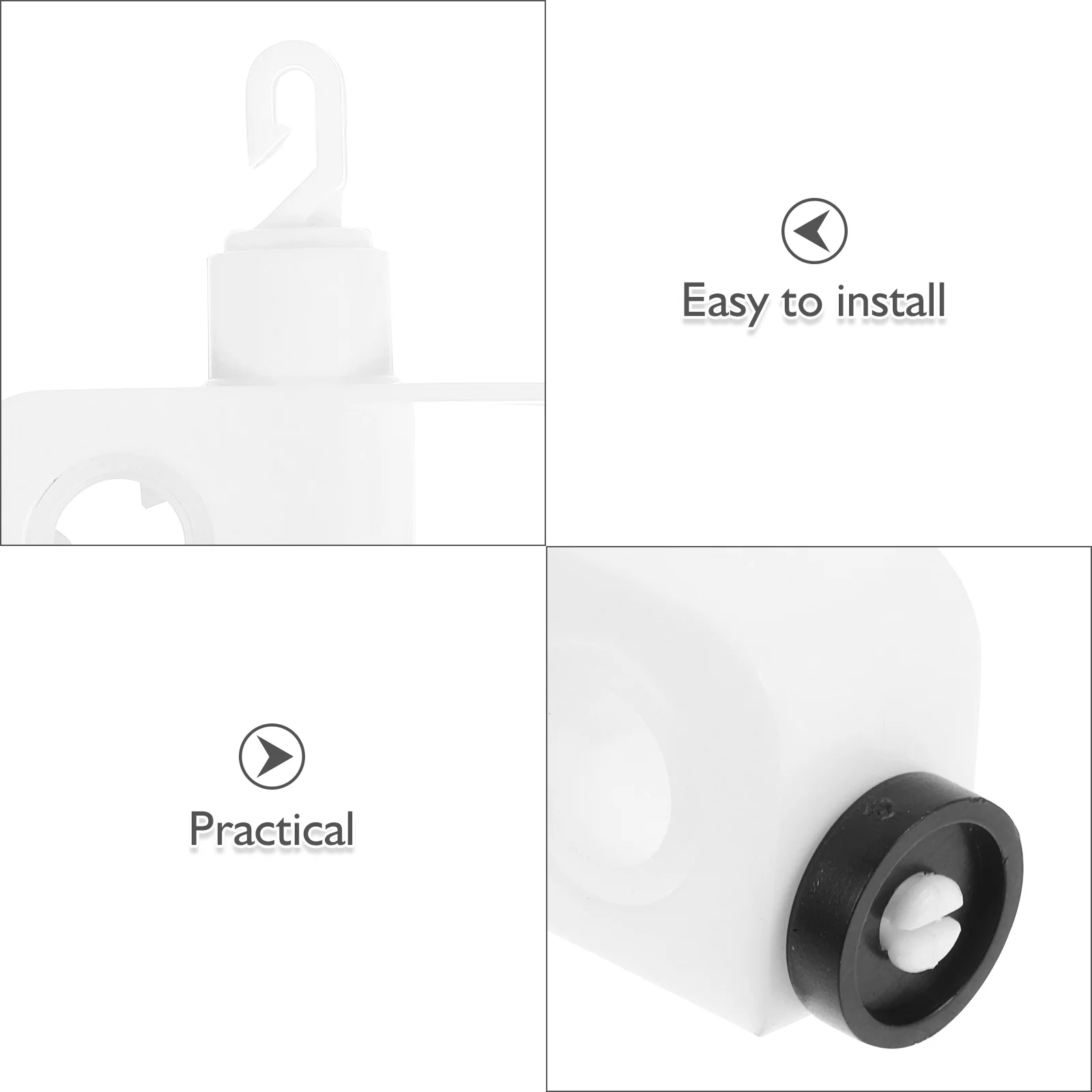 12 قطعة من قطع غيار حاملات عمودية عمودية عملية هادئة وسلسة ودعم عالي التحمل لديكور نافذة المكتب المنزلي #6