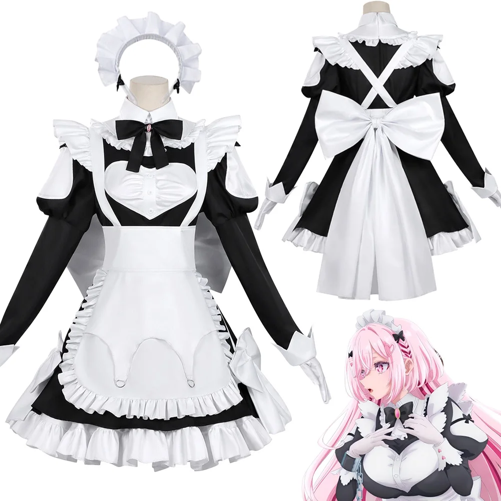 

Anime Playing Death Games Food Table Momono Cosplay Fantasy Maid Dress Women Costume Disguise Adult Female Roleplay Party Outfit