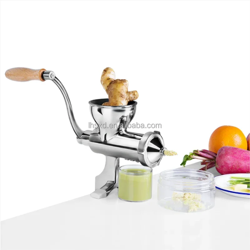 Stainless Steel Manual Wheat Grass Seedlings Vegetable Ginger Pomegranate Fruit Juicer