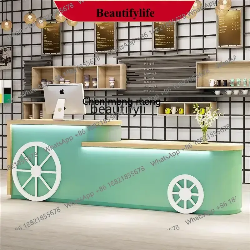 

X ss 8617 Checkout page Institution Training Center, simple and modern, reception desk and bar for commercial use