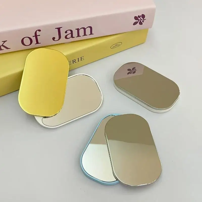 Miroir de maquillage carré et rond, petit miroir portatif rotatif pour étudiant, outils de beauté pour maquillage cosmétique