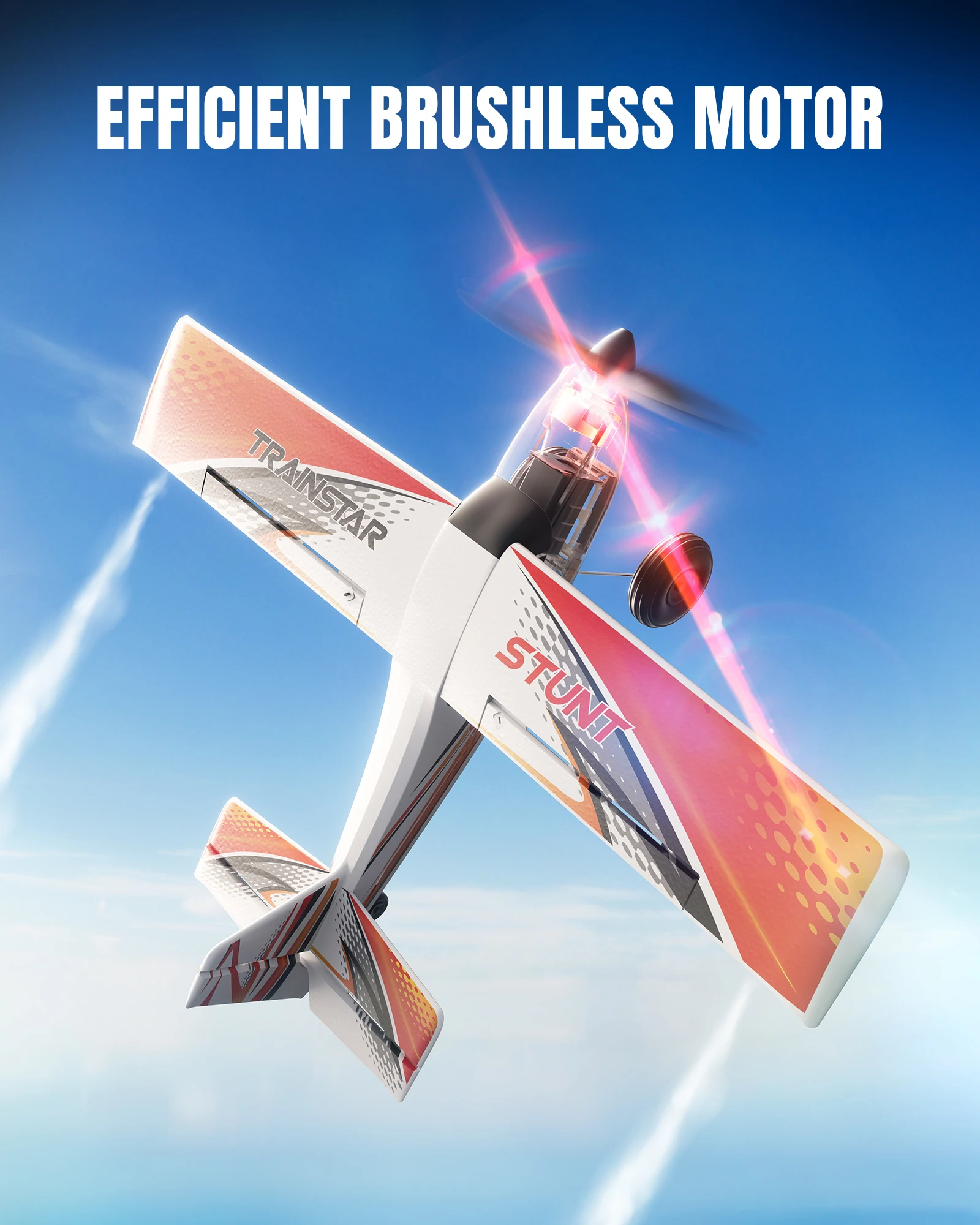 Volantex Trainstar حيلة طائرة مزودة بجهاز للتحكم عن بُعد مفتاح واحد البهلوانية RC الطائرات مع محرك بدون فرش 2.4G 4CH RTF 500M Wingspan RC المدرب #4