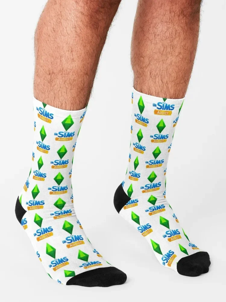 I'm The Sims Addict Socks anti slip football winter thermal short set Socks For Girls Men's