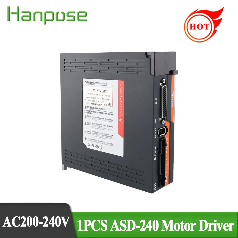 

HANPOSE 1 Piece Servo Motor Driver ASD240 Upgrade AC200-240V Controller Servo Motor Driver CNC