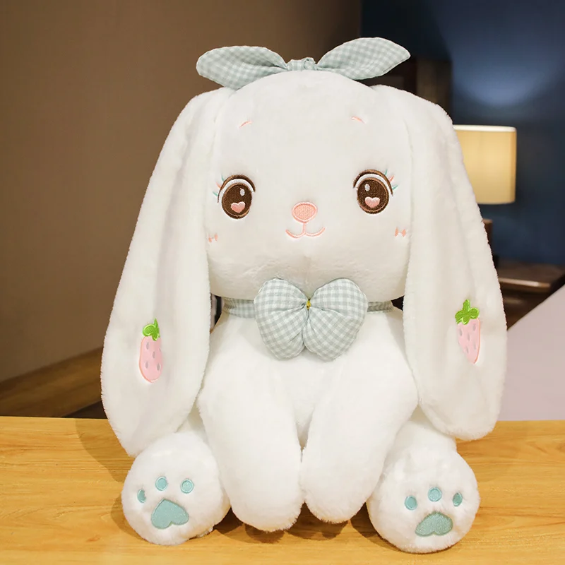 Kawaii Long Ear Rabbit Plush Pillow Big Size Bunny Dolls Stuffed Soft Animal Cushion Girls Kids Birthday Xmas Gifts