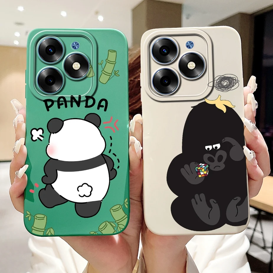 For Infinix Smart 8 Case X6525 Cute Fashion Cartoon Cover Soft Silicone Phone Cases For Infinix Smart 8 Pro X6525B Smart8 Bumper