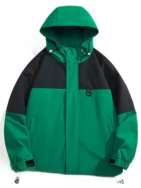 

Loose Fit Outdoor Spor Jaet for Men And Women Spring Autumn New Sle Casual Color Blo Long Sve Coat Trendy