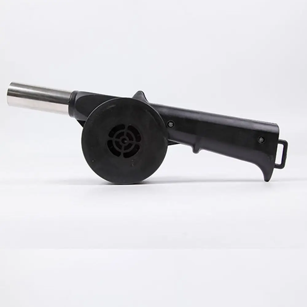 Portable Hand-cranked Air Blower Durable Black Barbecue Fan Handle Design Easy To Assemble BBQ Grill Fire Bellows Tools Outdoor