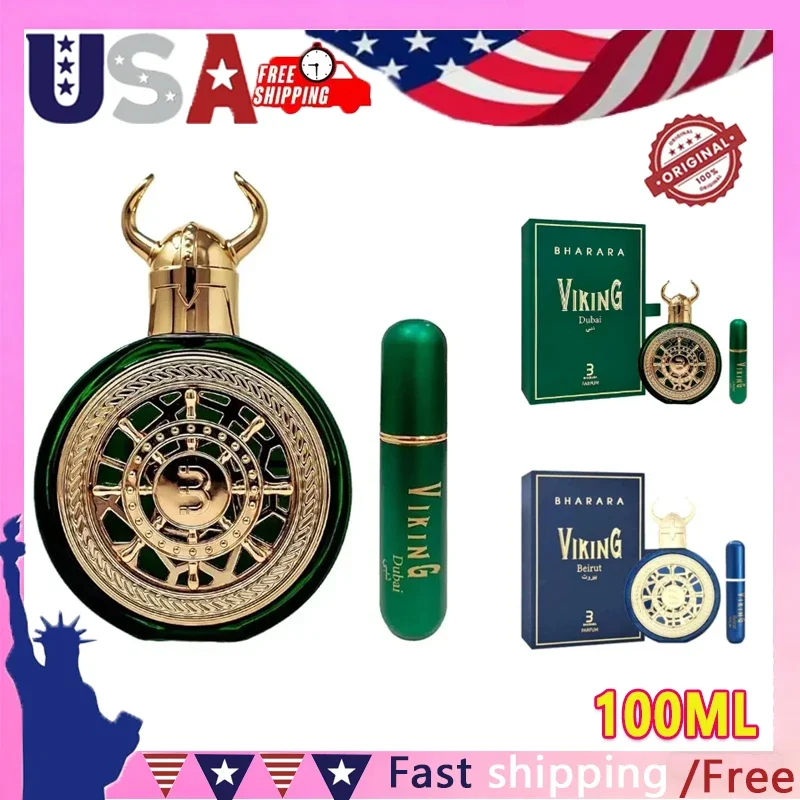 Bharara Viking Dubai Parfum Perfume unisex 3,4 oz / 100 ml para hombres y mujeres Embalaje elegante Regalos navideños