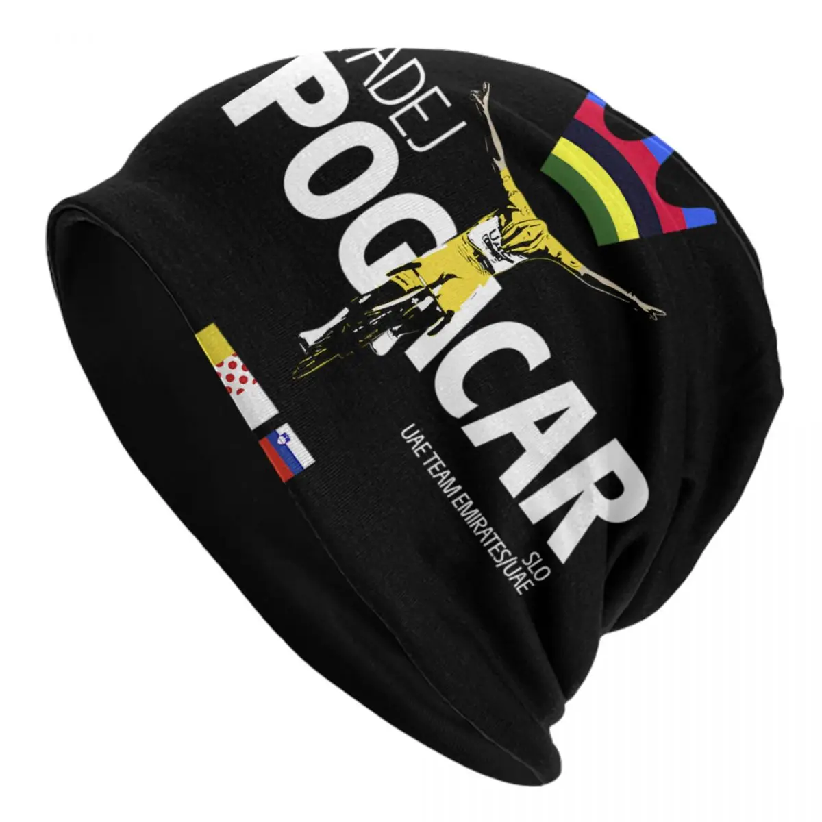 UAE Tadejs Cycling Racer Pogacars Skullies Beanies Caps Men Women Unisex Streetwear Winter Warm Knitting Hat Adult Bonnet Hats